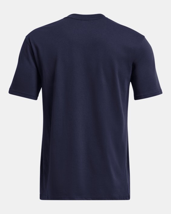 Camiseta de manga corta UA Heavyweight Armour Label para hombre, Blue, pdpMainDesktop image number 4